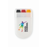 Barra de pintura corporal de distintas banderas en estuche color amarillo vista principal