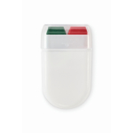 Barra de pintura corporal de distintas banderas en estuche color verde oscuro