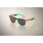Gafas de sol multicolor arco iris con protección UV400 vista fotografía cuarta vista