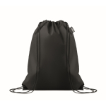 Bolsa mochila de cuerdas de RPET non woven 80 g/m² color negro