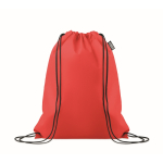 Bolsa mochila de cuerdas de RPET non woven 80 g/m² color rojo