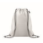 Bolsa mochila de cuerdas de RPET non woven 80 g/m² color blanco