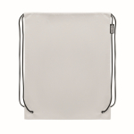 Bolsa mochila de cuerdas de RPET non woven 80 g/m² color blanco segunda vista