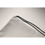 Bolsa mochila de cuerdas de RPET non woven 80 g/m² color blanco vista fotografía cuarta vista