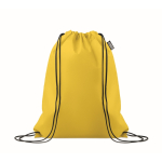 Bolsa mochila de cuerdas de RPET non woven 80 g/m² color amarillo