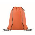 Bolsa mochila de cuerdas de RPET non woven 80 g/m² color naranja