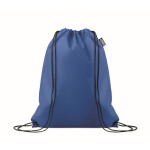Bolsa mochila de cuerdas de RPET non woven 80 g/m² color azul real