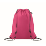 Bolsa mochila de cuerdas de RPET non woven 80 g/m² color fucsia
