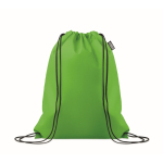 Bolsa mochila de cuerdas de RPET non woven 80 g/m² color verde lima