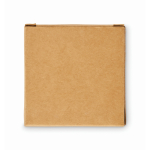 Set de 4 rotuladores fluorescentes en caja kraft personalizable color beige septima vista