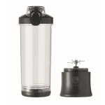 Licuadora portátil y recargable con tapa de boquilla 600 ml color negro tercera vista