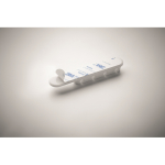 Organizador de cables de silicona con detalle de bambú color blanco vista fotografía sexta vista