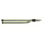 Lanyard reflectante de RPET con cierre seguridad y grosor de 2.5 cm color amarillo fluorescente sexta vista
