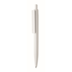 Bolígrafo corporativo de plástico reciclado con tinta azul color blanco