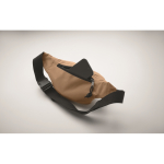 Bolsa riñonera de poliéster RPET 600D con cremalleras color caqui vista fotografía quinta vista