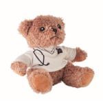 Peluche de poliéster médico con camiseta blanca estampada color blanco segunda vista