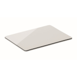 Imán rectangular laminado en PVC para marcaje directo color blanco tercera vista