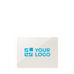 Imán rectangular laminado en PVC para marcaje directo color blanco vista de impresión