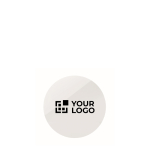 Imán redondo laminado en PVC para marcaje a color color blanco vista de impresión