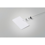 Identificador para lanyard en plástico rígido 54 x 86 mm color blanco vista fotografía cuarta vista