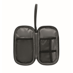 Bolsa organizadora técnica de poliéster 600D con PU color negro segunda vista