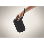 Bolsa organizadora técnica de poliéster 600D con PU color negro vista fotografía cuarta vista