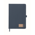 Libreta con cubierta de poliéster RPET y 192 páginas A5 color azul