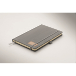 Libreta con cubierta de poliéster RPET y 192 páginas A5 color gris vista fotografía sexta vista