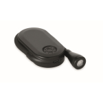 Luz de lectura LED recargable de plástico con clip y 3 modos color negro