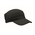 Gorra militar de algodón cepillado con velcro 260 g/m² color negro
