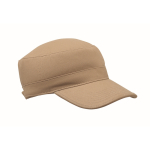 Gorra militar de algodón cepillado con velcro 260 g/m² color caqui