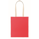 Bolsa de compra de algodón con asas largas 140 g/m² color rojo
