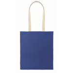 Bolsa de compra de algodón con asas largas 140 g/m² color azul real