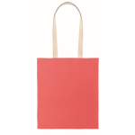 Bolsa de compra de algodón con asas largas 140 g/m² color fucsia