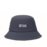 Gorro de pana 100% poliéster para bordado 220 g/m² color azul vista de impresión