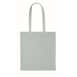 Bolsa de compra de pana poliéster con asas largas 220 g/m² color azul claro