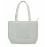 Bolsa grande de pana de poliéster con cremallera 220 g/m² color azul claro