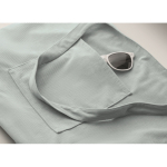 Bolsa grande de pana de poliéster con cremallera 220 g/m² color azul claro vista fotografía cuarta vista