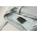 Bolsa grande de pana de poliéster con cremallera 220 g/m² color azul claro vista fotografía sexta vista