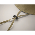 Gorro pescador plegable de nailon impermeable UPF50+ color caqui vista fotografía septima vista