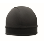Gorro deportivo de poliéster transpirable y ligero color negro
