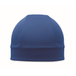 Gorro deportivo de poliéster transpirable y ligero color azul cuarta vista