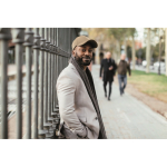 Gorra de pana 5 paneles con cierre ajustable 220 g/m² color beige segunda vista bodegón