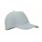 Gorra de pana 5 paneles con cierre ajustable 220 g/m² color azul claro