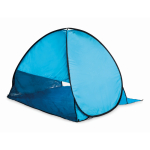 Tienda de playa de poliéster 190T ligera con ganchos y funda color turquesa septima vista