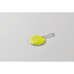 Llavero redondo de PVC reflectante para personalización color amarillo fluorescente vista fotografía segunda vista