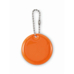 Llavero redondo de PVC reflectante para personalización color naranja fluorescente
