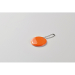 Llavero redondo de PVC reflectante para personalización color naranja fluorescente vista fotografía segunda vista