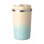 Vaso de acero inoxidable antigoteo con tapa 350ml color azul claro