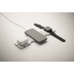 Base de carga magnética de ABS con hubs USB integrados 15W color blanco vista fotografía sexta vista